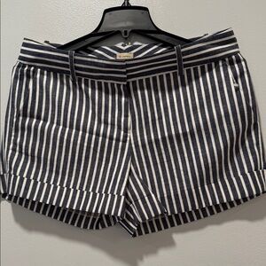 Daniel Cremieux Gray and White Striped Women's Shorts